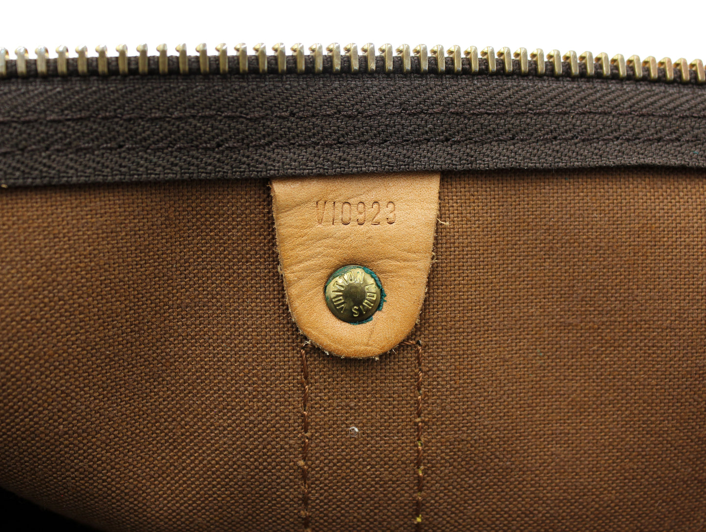 Louis Vuitton Keepall 55 (Duffle) with luggage tag