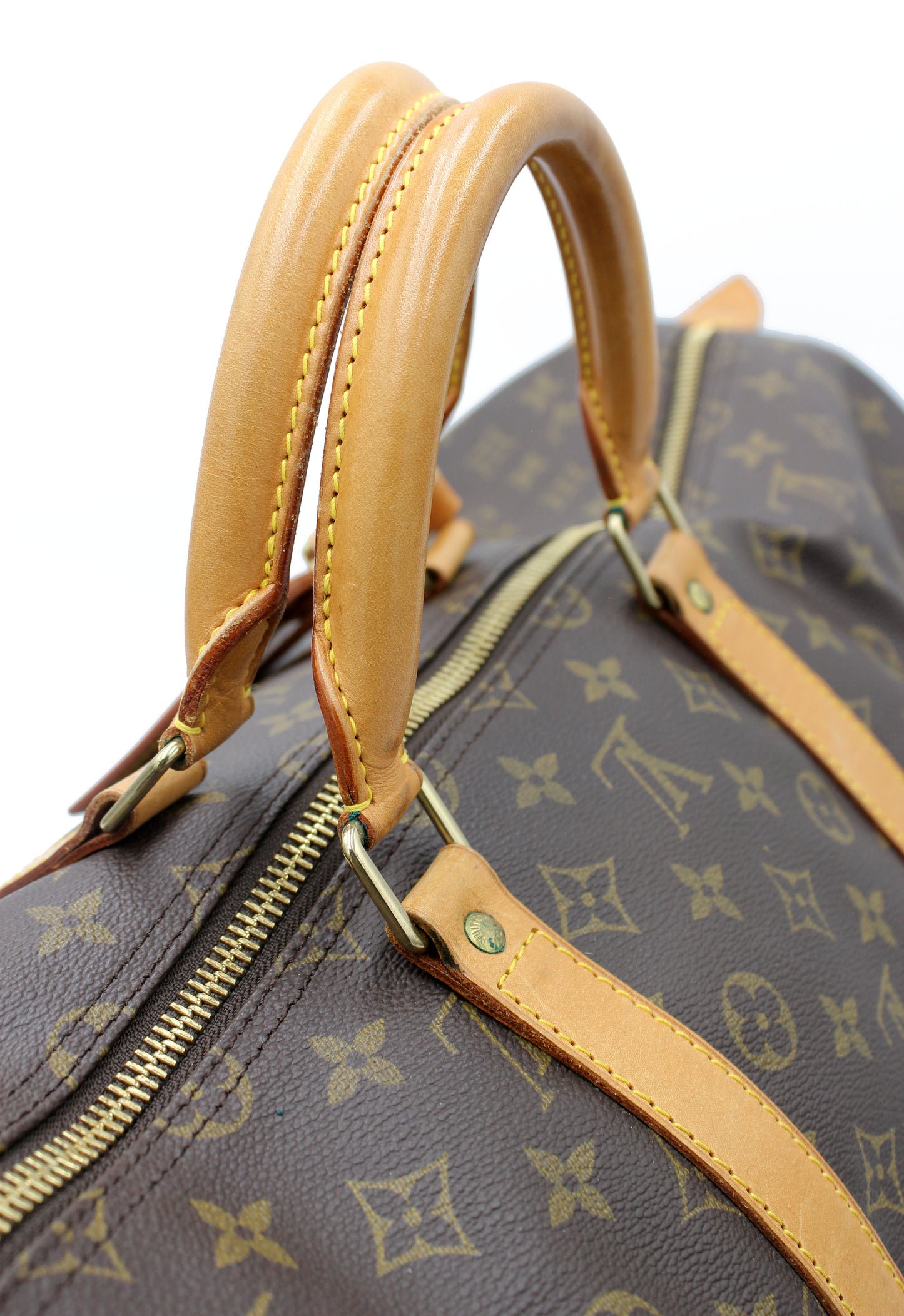 Louis Vuitton Keepall 55 (Duffle) with luggage tag