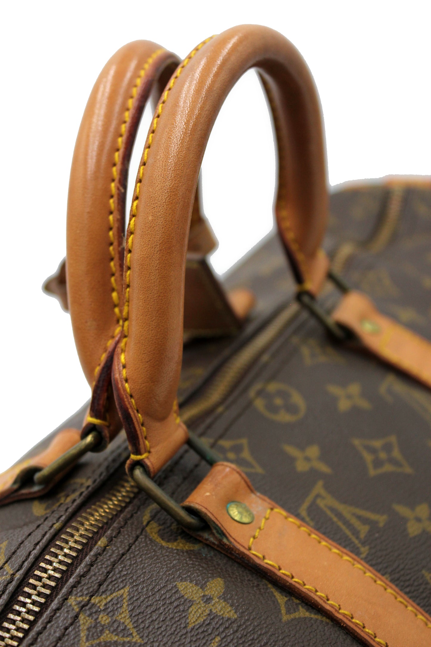 Louis Vuitton Keepall 50 (Duffle Bag) with luggage tag