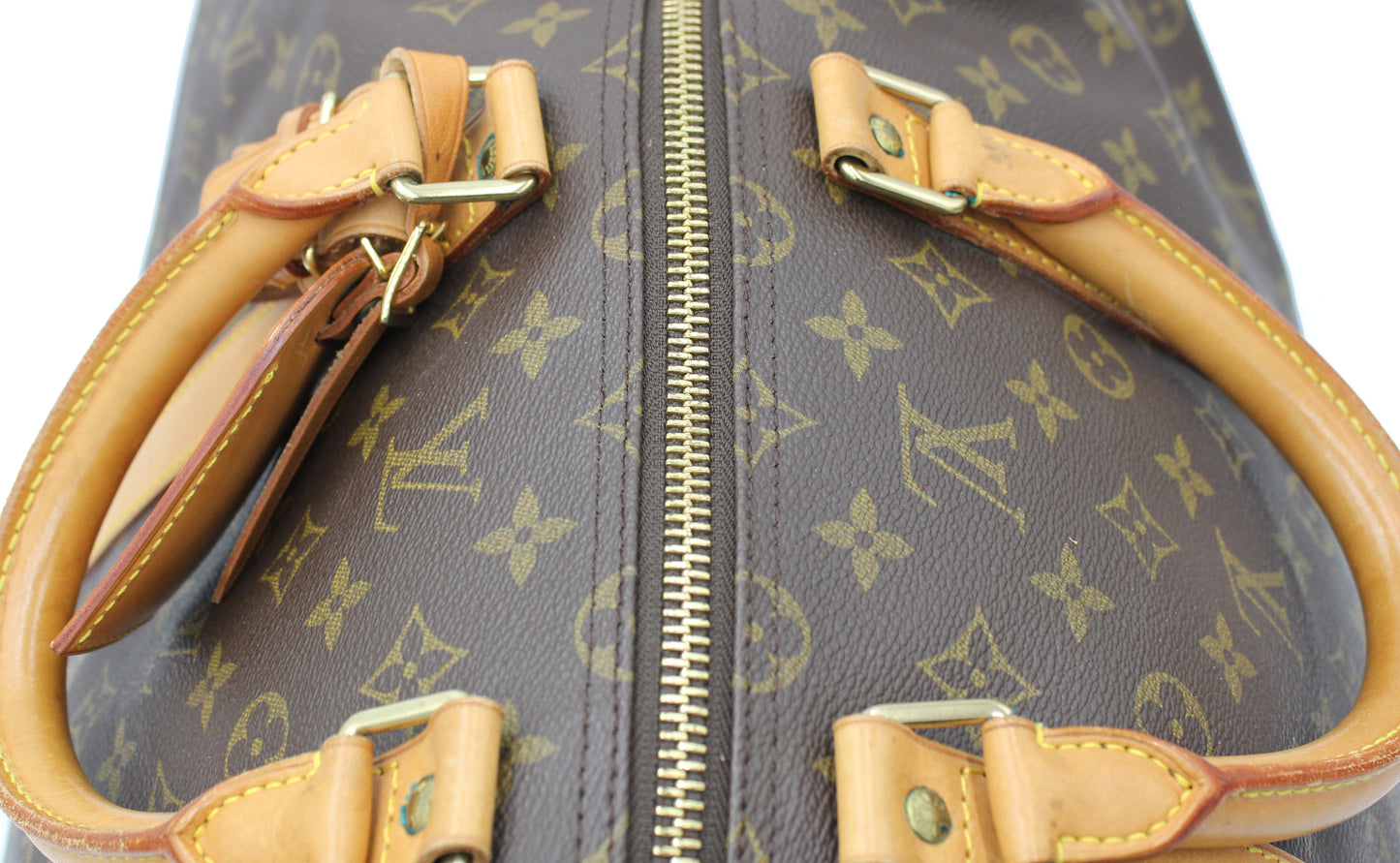 Louis Vuitton Keepall 55 (Duffle) with luggage tag