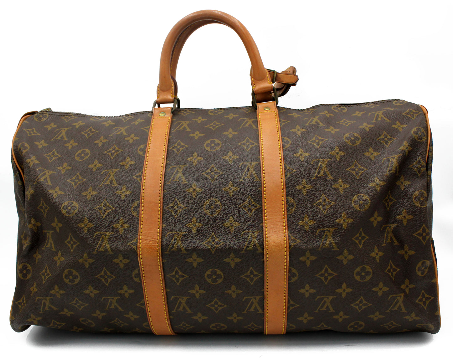 Louis Vuitton Keepall 50 (Duffle Bag) with luggage tag