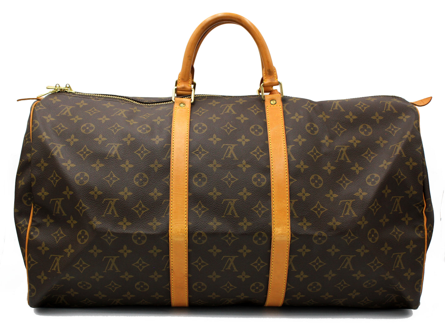 Louis Vuitton Keepall 55 (Duffle) with luggage tag