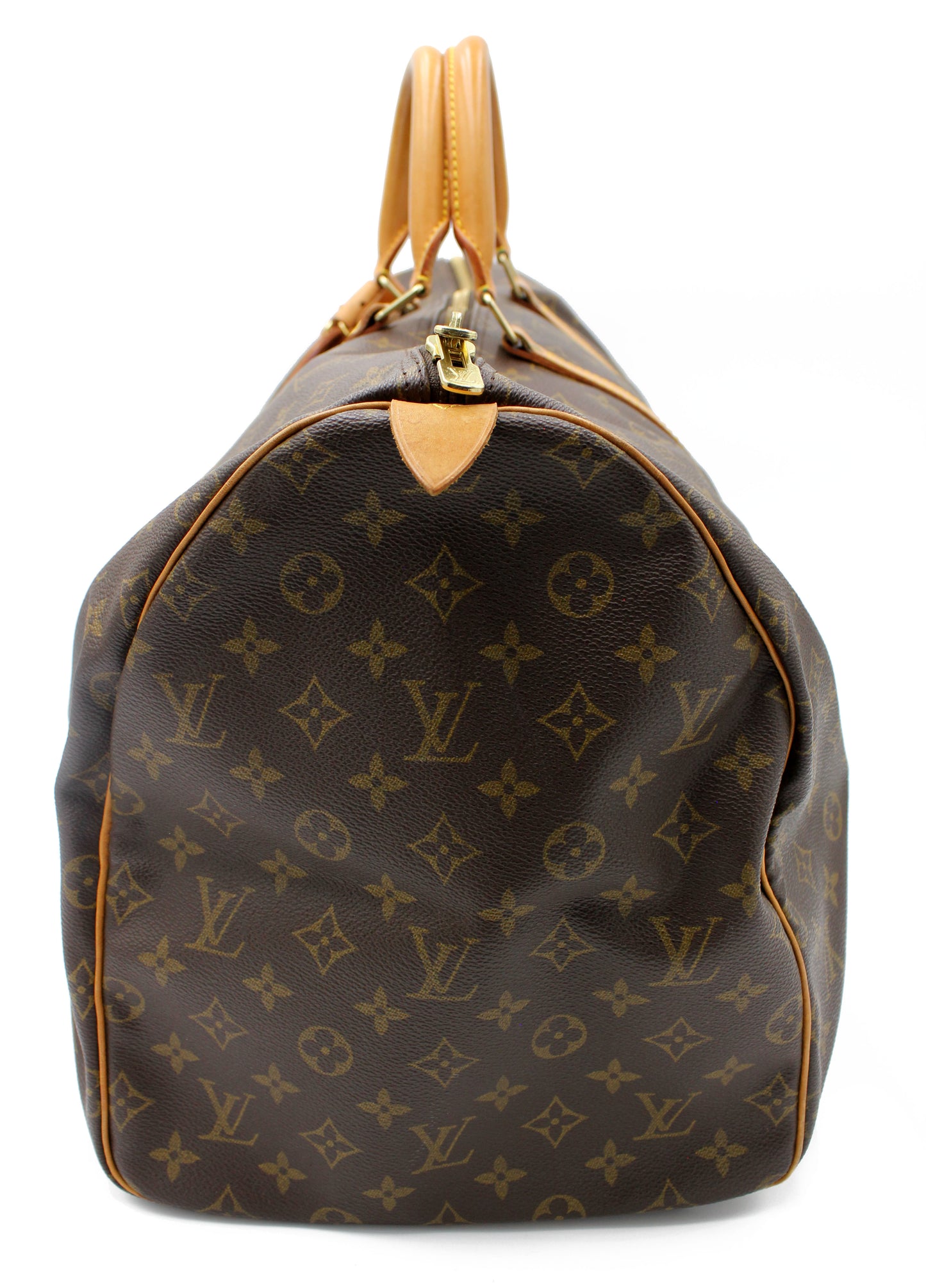 Louis Vuitton Keepall 55 (Duffle) with luggage tag