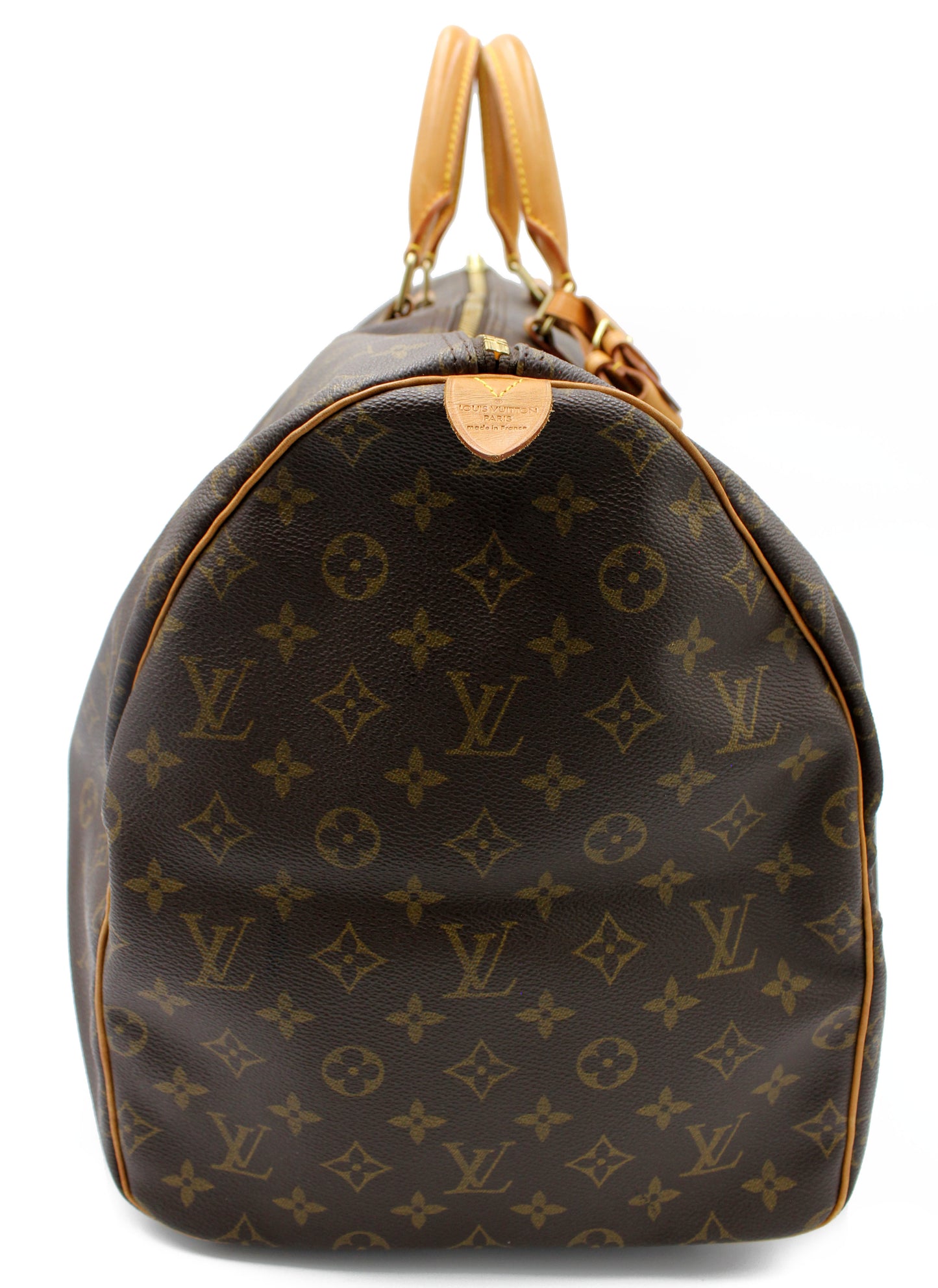 Louis Vuitton Keepall 55 (Duffle) with luggage tag